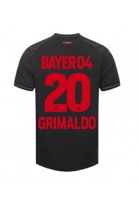 Bayer Leverkusen Alejandro Grimaldo #20 Jalkapallovaatteet Kotipaita 2023-24 Lyhythihainen